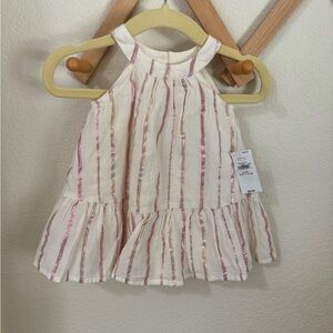 Old Navy Pink and White Striped Kids Dress